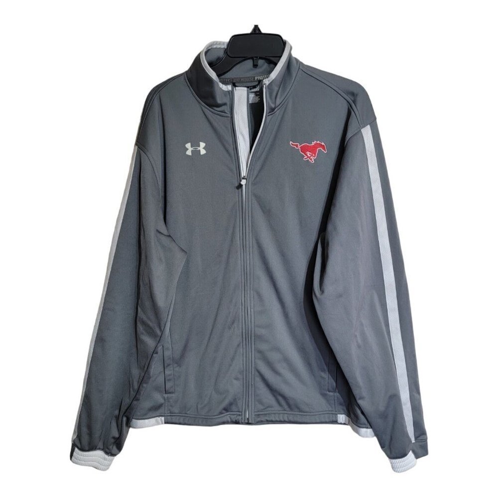 Under Armour Cold Gear Men's Dominance Full Zip Jacket Large Gray/White Red Bull